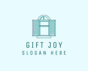 Teal Window Shutters logo design