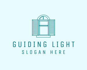 Teal Window Shutters logo design