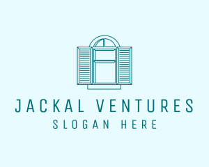 Teal Window Shutters logo design