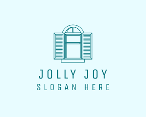 Teal Window Shutters logo design