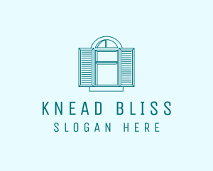 Teal Window Shutters logo design