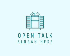 Teal Window Shutters logo design