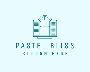 Teal Window Shutters logo design