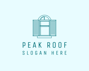 Teal Window Shutters logo design