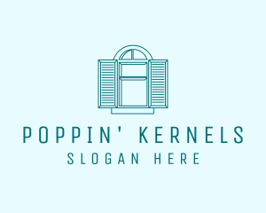 Teal Window Shutters logo design