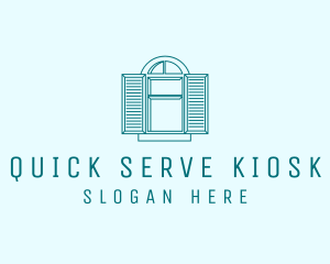 Teal Window Shutters logo design