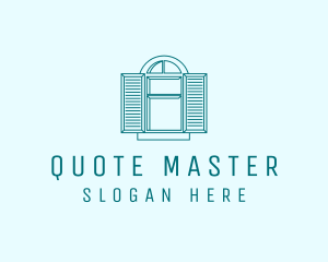 Teal Window Shutters logo design