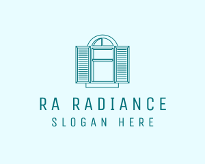 Teal Window Shutters logo design