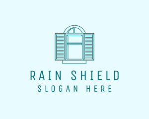 Teal Window Shutters logo design