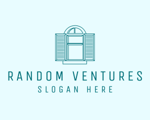 Teal Window Shutters logo design