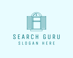 Teal Window Shutters logo design