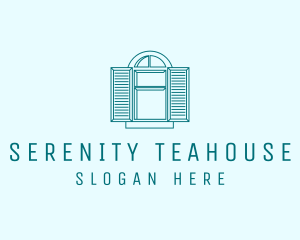 Teal Window Shutters logo design