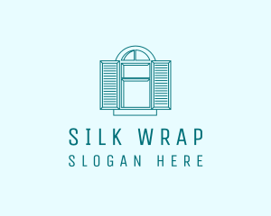 Teal Window Shutters logo design