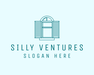 Teal Window Shutters logo design