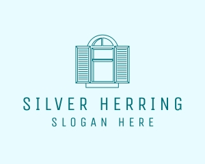 Teal Window Shutters logo design