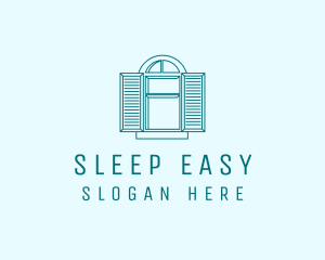 Teal Window Shutters logo design