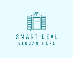 Teal Window Shutters logo design