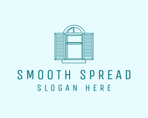 Teal Window Shutters logo design