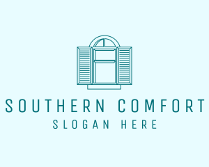 Teal Window Shutters logo design