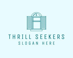 Teal Window Shutters logo design