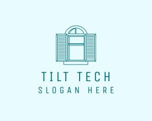 Teal Window Shutters logo design