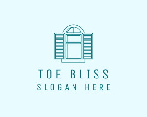 Teal Window Shutters logo design