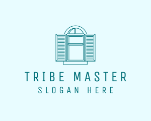 Teal Window Shutters logo design