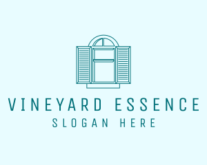 Teal Window Shutters logo design