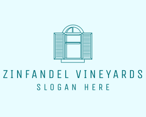 Teal Window Shutters logo design