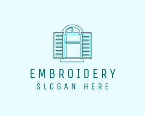 Teal Window Shutters logo design