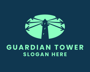 Arrows Lighthouse Tower logo design