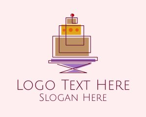 Geometric Cake Bakery  Logo