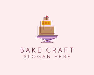 Geometric Cake Bakery  logo design