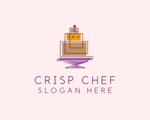 Geometric Cake Bakery  logo design