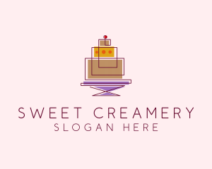 Geometric Cake Bakery  logo design