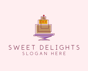 Geometric Cake Bakery  logo design