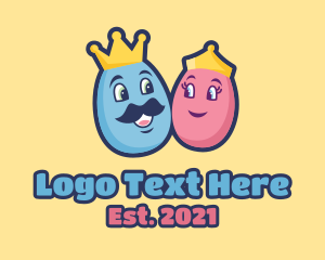 Egg - King Queen Egg logo design