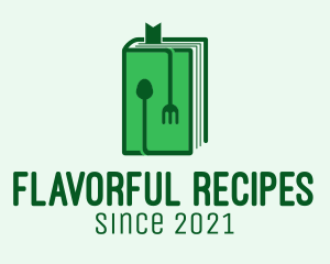 Cookbook - Green Recipe Book logo design