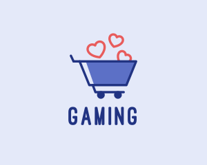 Shopping Cart Hearts  Logo