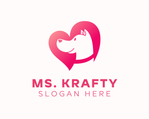 Heart Puppy Dog Logo