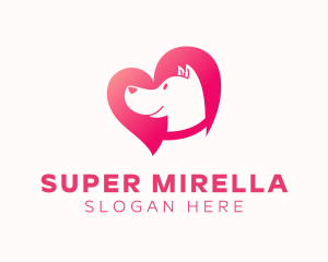 Heart Puppy Dog Logo