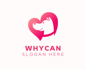 Heart Puppy Dog Logo