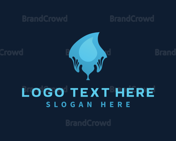 Water Drop Hand Logo