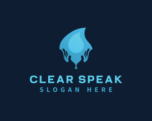 Water Drop Hand logo design