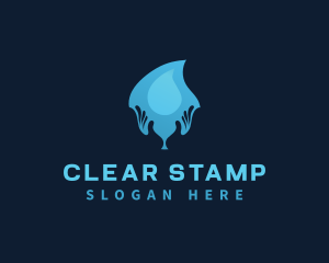 Water Drop Hand logo design