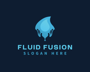 Water Drop Hand logo design