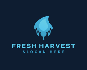 Water Drop Hand logo design