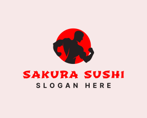 Japanese Fitness Gym logo design