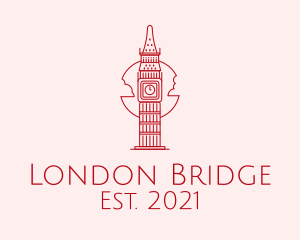 London - Big Ben Structure logo design