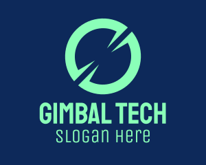 Round Teal Tech Application logo design